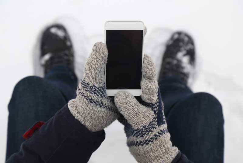 le froid agit sur la batterie de votre smartphone